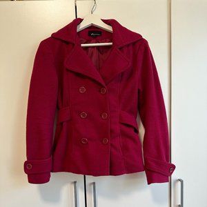 Burgundy Pea Coat